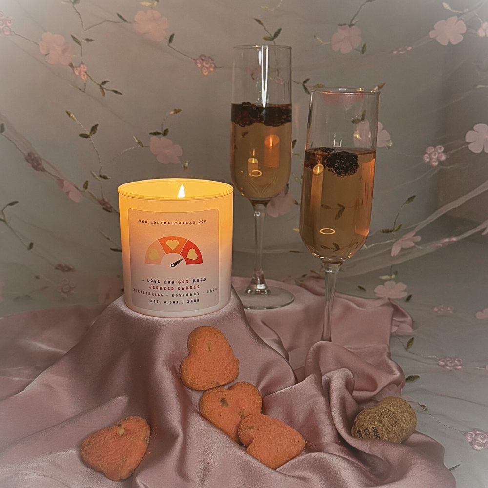 I Love You Soy Much - Hand Poured Scented Soy Candle - Gift Box - 8.5 oz