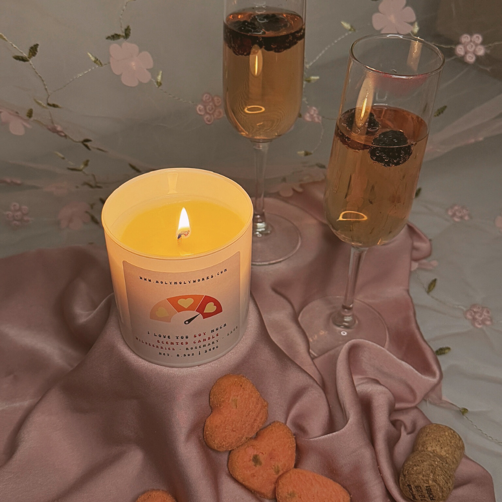 I Love You Soy Much - Hand Poured Scented Soy Candle - Gift Box - 8.5 oz