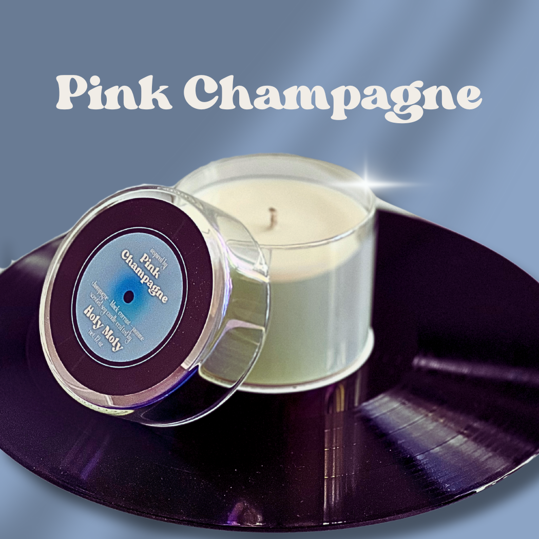 Pink Champagne - Hand Poured Scented Soy Candle - 12oz