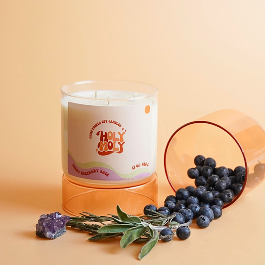 Berry Rosemary Sage - Hand Poured Scented Soy Candle - Gift Box - 17oz