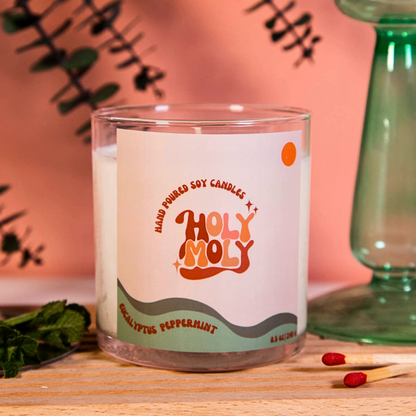 Eucalyptus Peppermint - Hand Poured Scented Soy Candle - Gift Box - 8.5 oz