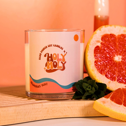 Grapefruit Mint - Hand Poured Scented Soy Candle - Gift Box - 8.5 oz