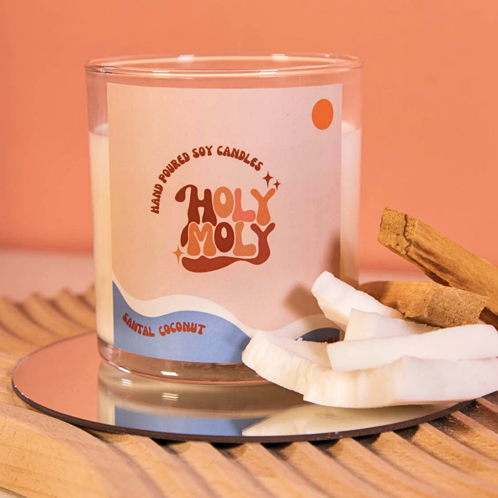 Santal Coconut - Hand Poured Scented Soy Candle - Gift Box - 8.5